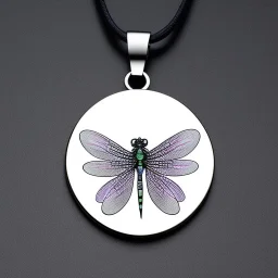 necklace with a simple, elegant design featuring a single, shimmering polyester in dragonfly pendant