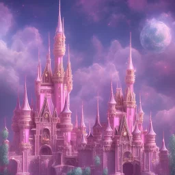 luminous pink castle