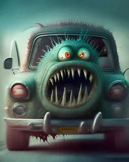 monster in car