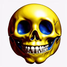 ANATOMICALLY CORRECT digital photograph of the SKULL OF A SMILEY FACE by davinci with fine line,