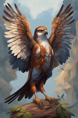 falcon birdfolk with strong wings