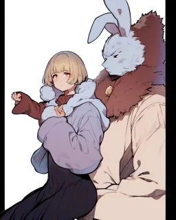 tavşan kostümlü tehlikeli adam ve kısa saçlı kızı adam kızına bıçak veriyor hataları düzelt