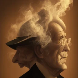 Painting of a smoking man