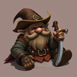 western dwarf bandit relaxing realistic art