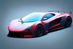 Supercar Vector 3d rendering isolated Vector