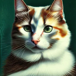 Portrait of a cat by Van Gogh