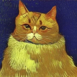 Portrait of a cat by Van Gogh