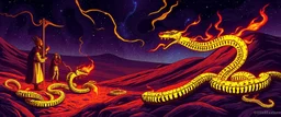 Then the Lord sent fiery serpents among the people and they bit the people, so that many people of Israel died. 7 So the people came to Moses and said, “We have sinned, because we have spoken against the Lord and against you; intercede with the Lord, that He will remove the serpents from us.” And Moses interceded for the people. 8 Then the Lord said to Moses, “[a]Make a fiery serpent, and put it on a flag pole; and it shall come about, that everyone who is bitten, and looks at it, will live.” 9