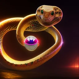 Ring snake as diamond with red diamond eyes, sculpture, hyperphotorealistic,8k,HDR,macro lens, sharp focus, hyper detail, sparkle, unreal engine 5, neon lighting, masterpiece, hypermaximalist, intcrate detailed, elegant, hyper detailed, bokeh, studio lighting, jewelry art, dark, simple design, masculine