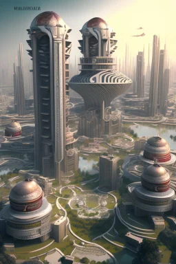 Modern futuristic Delhi Capital Region in 2100