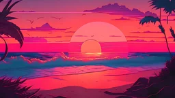sunset, lofi colors, lofi vibes, cool colors