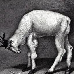 Goat in a yoga pose by Thomas Nast