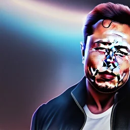 portrait of Elon Musk Smoking