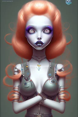 Girl drawn by Tim Burton