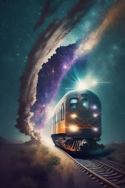 A train going into universe.