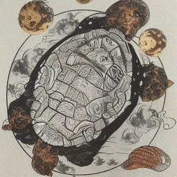 samurai space turtle a dark supernova exploding behind