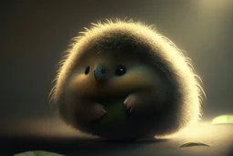 cute kiwi with thick fur, trending on artstation, light and shadows, dramatic