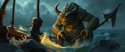the story of an kobold ogre captive on a fishing vessel