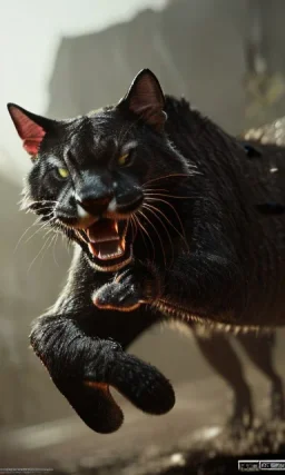  black pantera,RTX, TXXA, SSAO, High quality,hyperrealistic, cinematic, Super detailed, Anti-Aliasing, HDR,4k