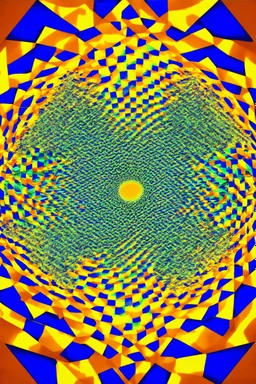 the simulation begins within; surrealistic optical art