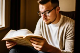 A person reading a remarkable book on self-development