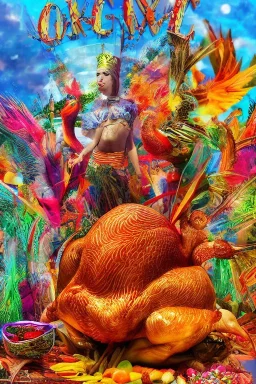 one big colorful turkey magic world