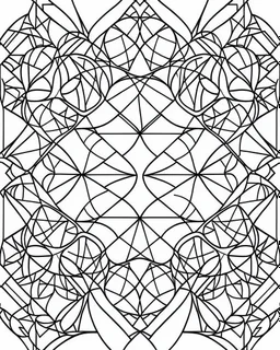 outline art for bold and easy coloring pages with A very simple and super minimal design featuring a beautiful geometric pattern., white background, sketch style, fully body, only use outline, cartoon style, clean line art, white background, no shadows and clear and well outlined