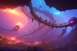 cave exploration glow galaxy coral twigs bridge roller coaster