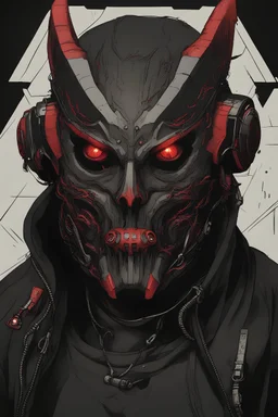 demon mask cyberpunk