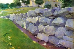 Stone wall, berthe morisot and konstantin korovin painting