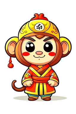 A cute cartoon Chinese Mongolian character