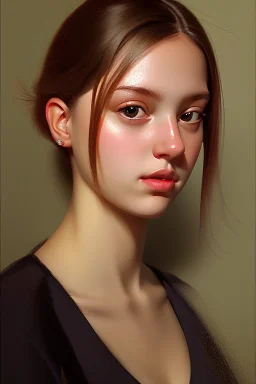 Extremely rich young female portrait