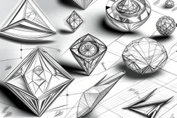 Analysis of diamond concepts into lines and shapes