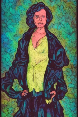 Portrait lady, full body shot, full-color medium shot AdventurePulp
