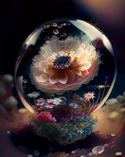 A flower that blooms into a miniature universe