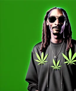 Snoop Dogg, marijuana, weed background, hyper realistic