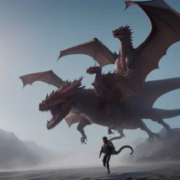 casey Neistat fighting a dragon, photorealistic, by Greg rutkowski