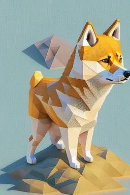 pioneer shiba inu close face matrix isometric hills name X