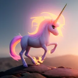 CM küre içinde fantastik unicorn ateşli kanatları olan