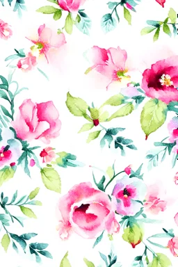 fabric pattern floral watercolor