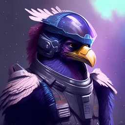 portrait of bird-person as a space ranger