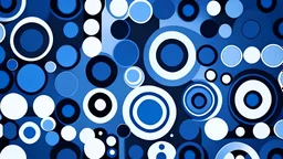 material design wallpaper, fractals, circles and rectangles, light blue dark blue and white colors, flat vector style 2d art, dark blue and black