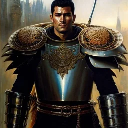 portrait 'Guts-Berserk',ancient metal armor ,painting by gaston bussiere, greg rutkowski, yoji shinkawa, yoshitaka amano, tsutomu nihei, donato giancola, tim hildebrandt, oil on canvas, cinematic composition, extreme detail,fit full head inside picture,16k