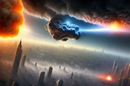 Apocalypse city asteroid impact