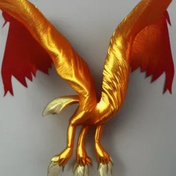 Gold Fox with five tails and wings