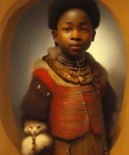 wealthy African American young boy by Rembrandt