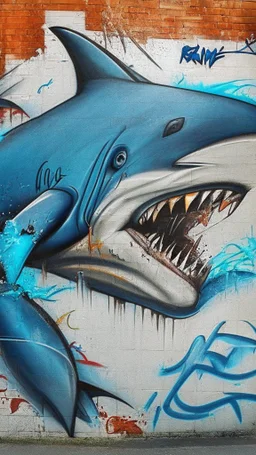 graffiti art - write Shark