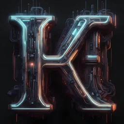 the capital letter H. Encased in a futuristic object with lots of greebling, lasers, tubes, cyberpunk details. background is black.