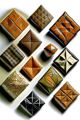 Roger Penrose’s aperiodic tiles. Left: Rhombuses, or “rhombs.” Right: Kites and darts.