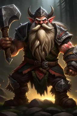 Gnome warrior enraged fury berserker fantasy barba... | @tambs